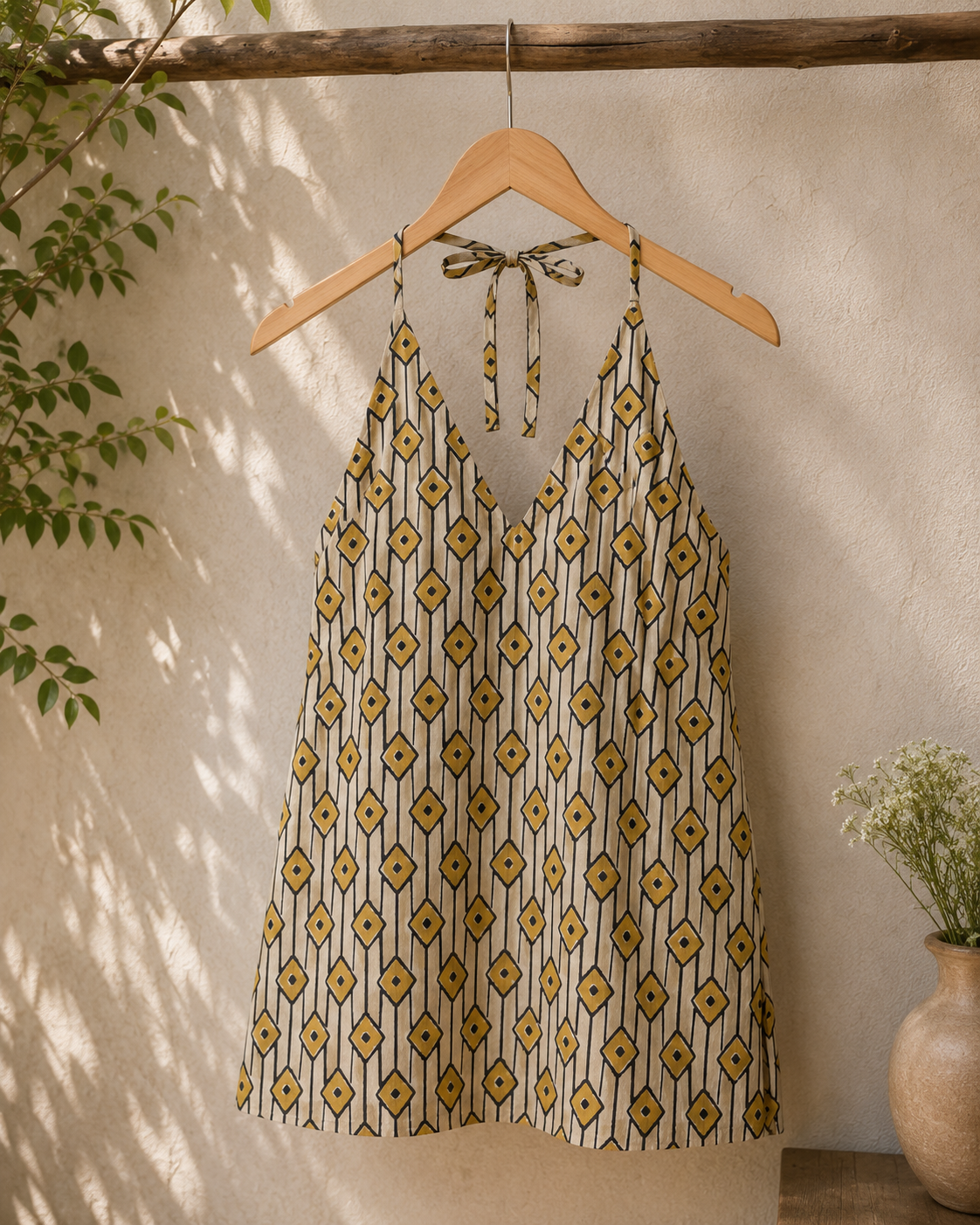 Hone Dune Halter Neck Kurta