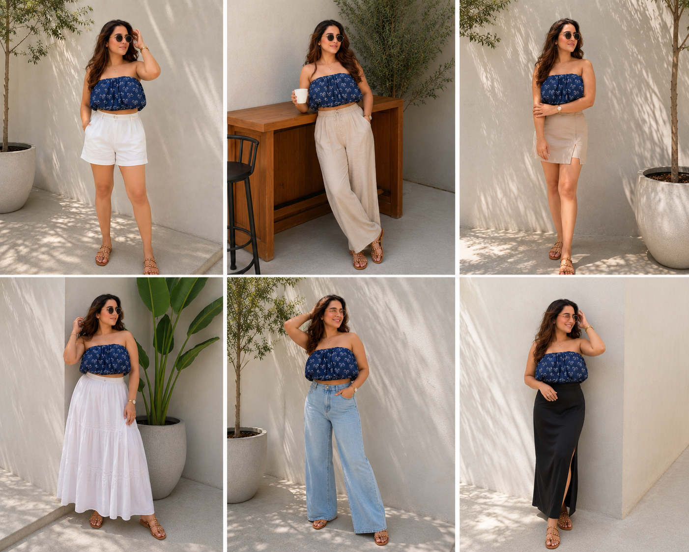 Denim Toy Car Tube Top