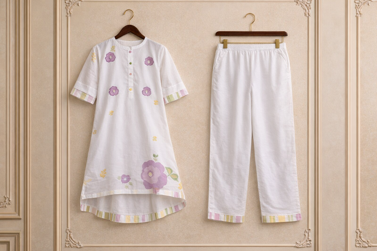 Ivory Garden Mulcotton Kurta Set