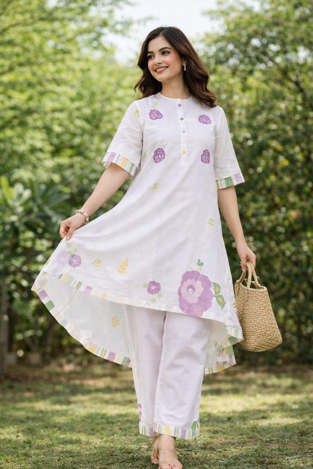 Ivory Garden Mulcotton Kurta Set