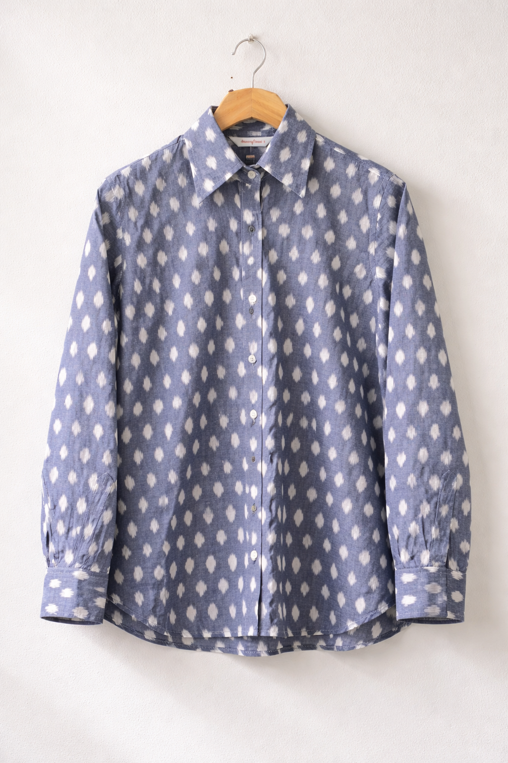 Soft Storm Ikat Cotton Shirt