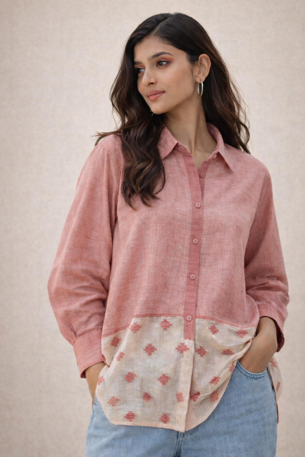 Artisan Scroll Cotton Shirt