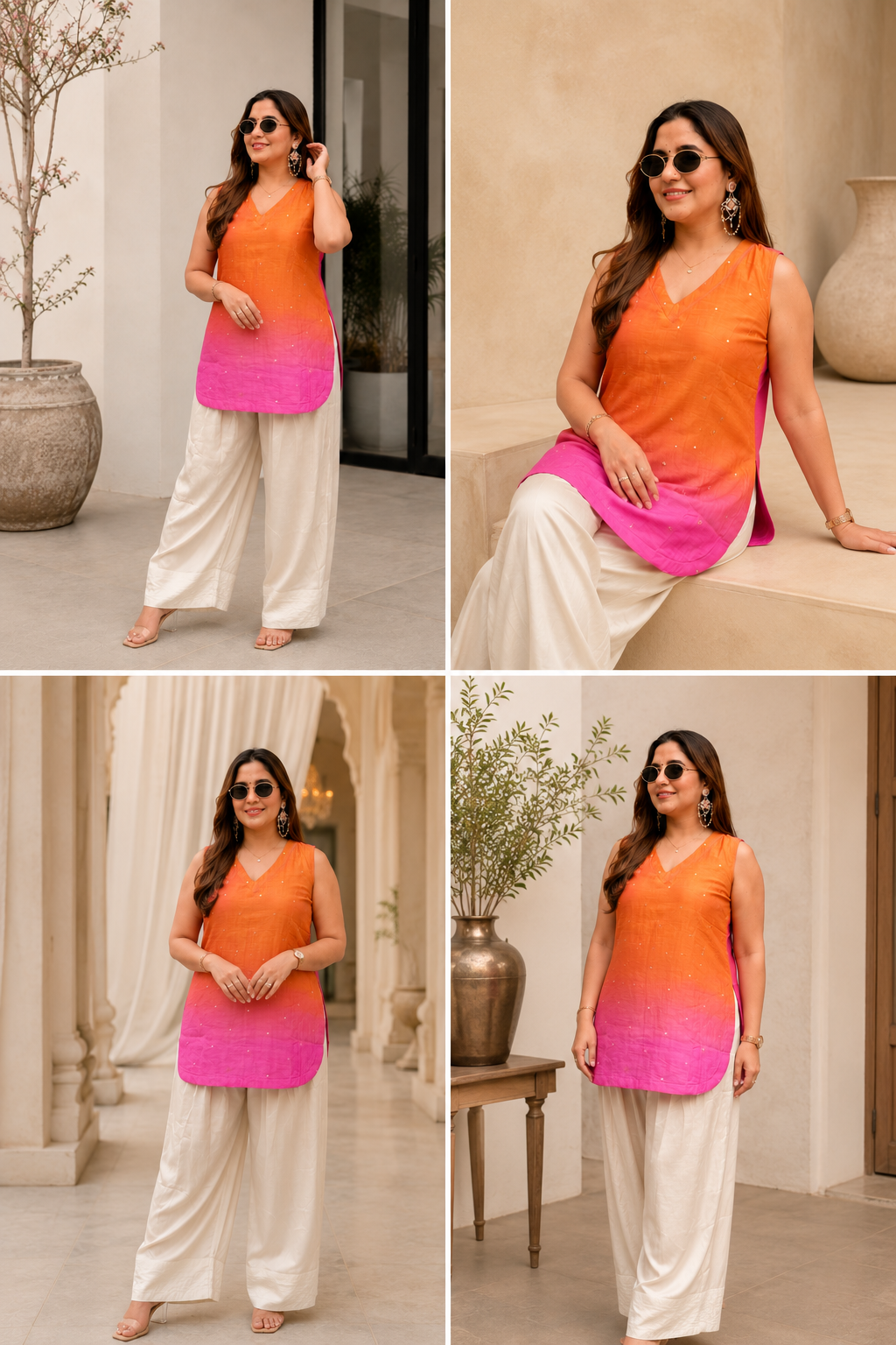 Saanjh – Pure Silk Farshi Set