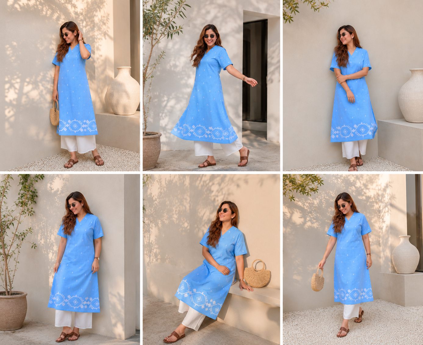 The Blue Loom Jamdani Set
