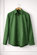 Lush Leaf Luxe Embroidered Cotton Shirt