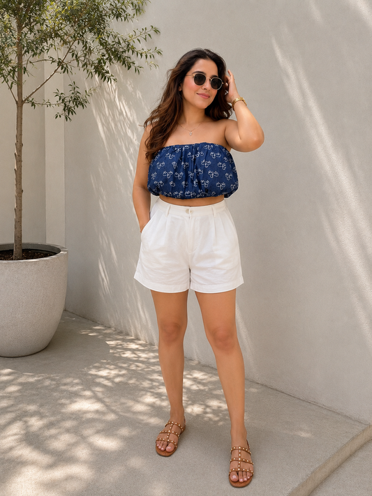 Denim Toy Car Tube Top