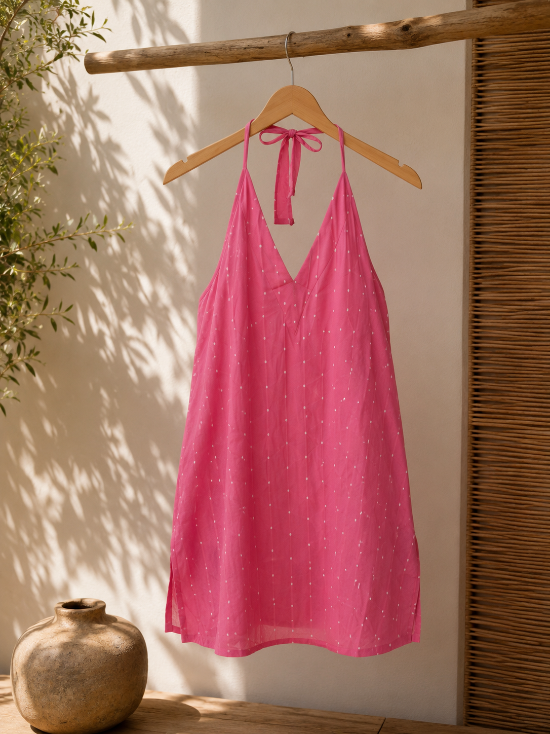 Rosette Halter Neck Kurta