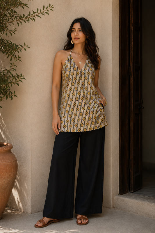 Hone Dune Halter Neck Kurta