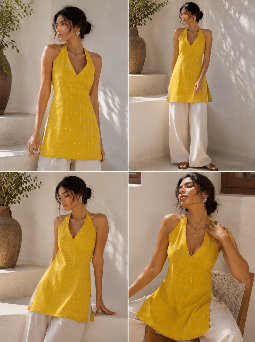 Pure Sunshine Halter Neck Kurta