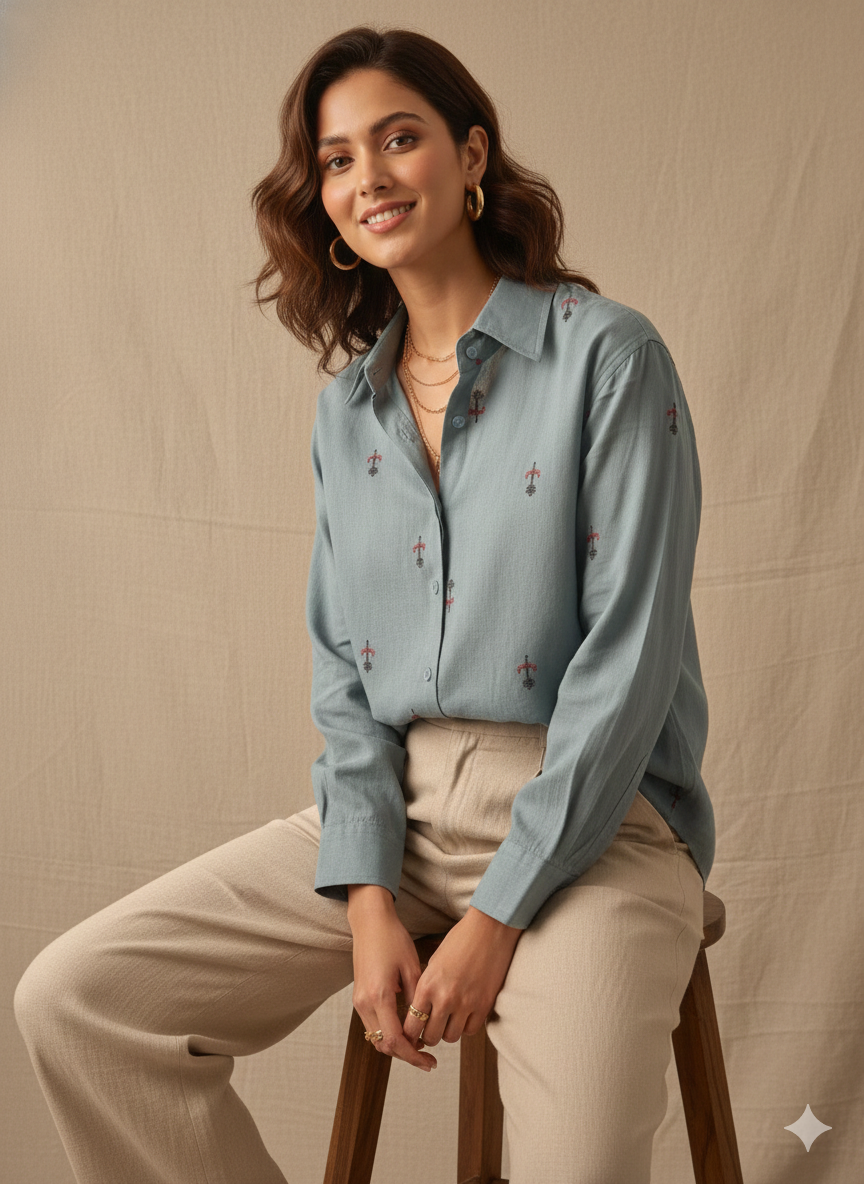 The Nordic Garden Cotton Shirt