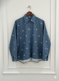 Midnight Mist Dot Cotton Shirt