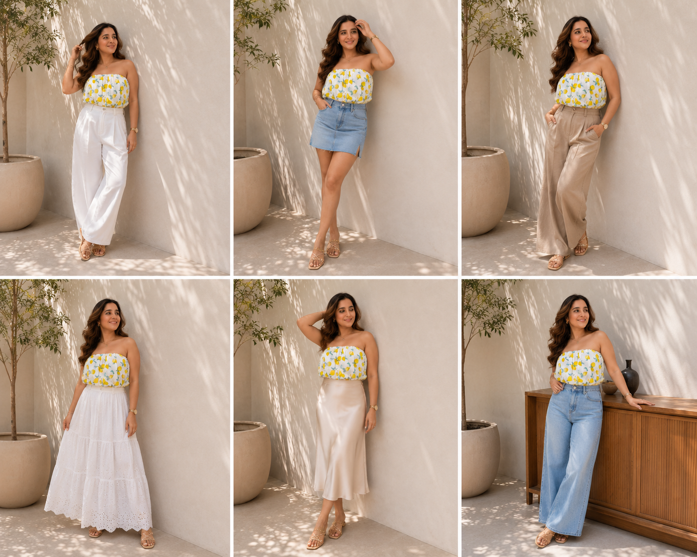 Lemon Bloom Tube Top