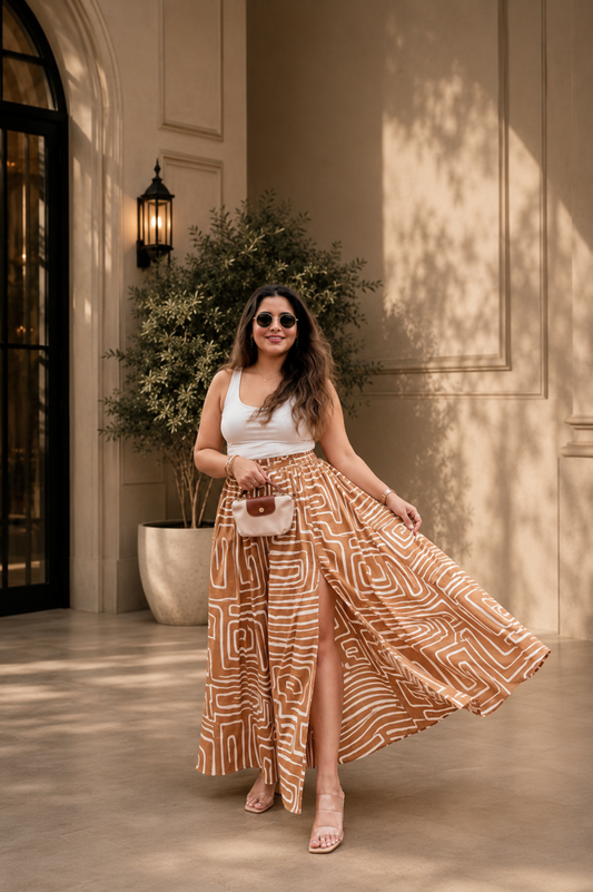 Mocha Maze Skirt