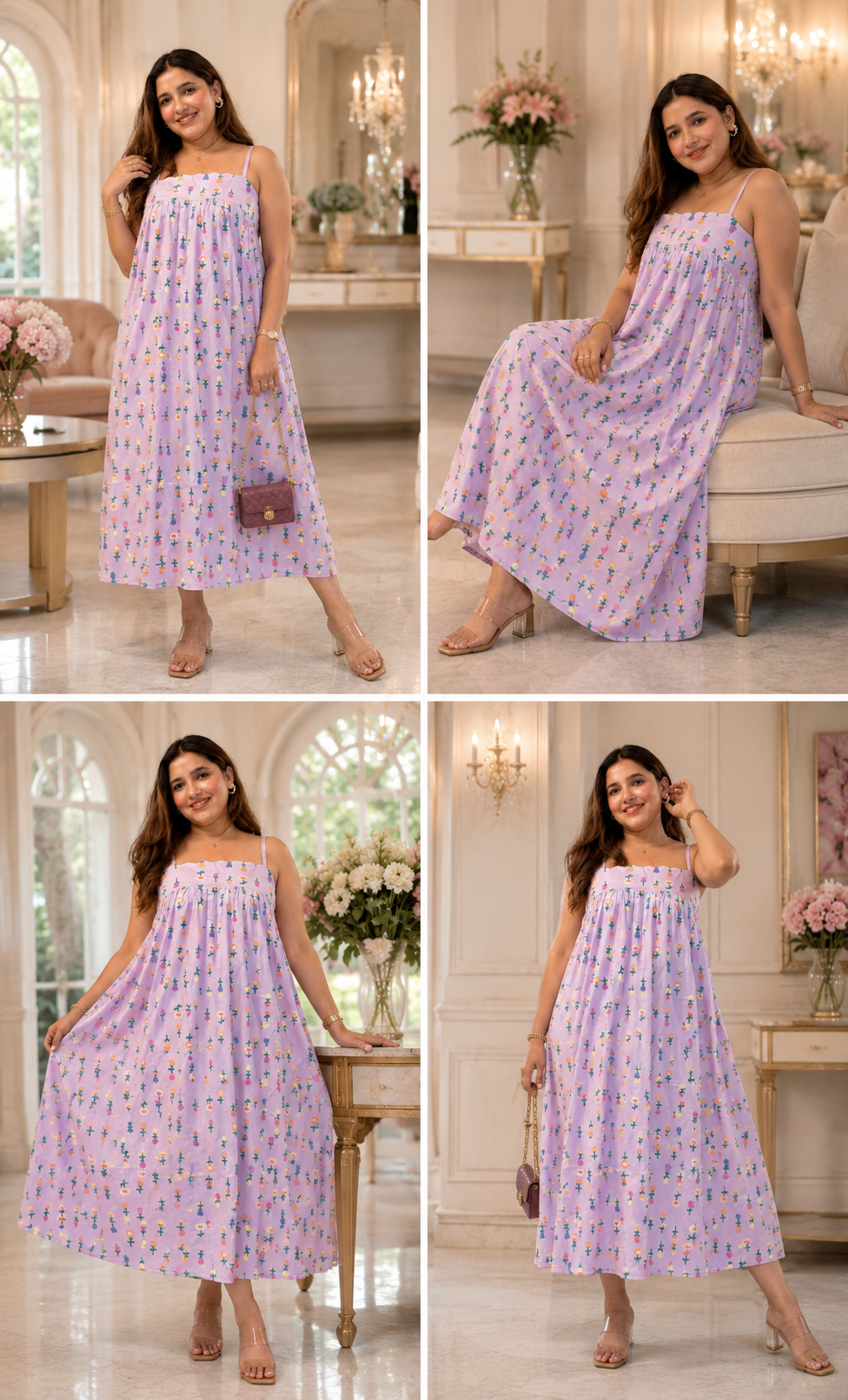 Lavender Floral Dress